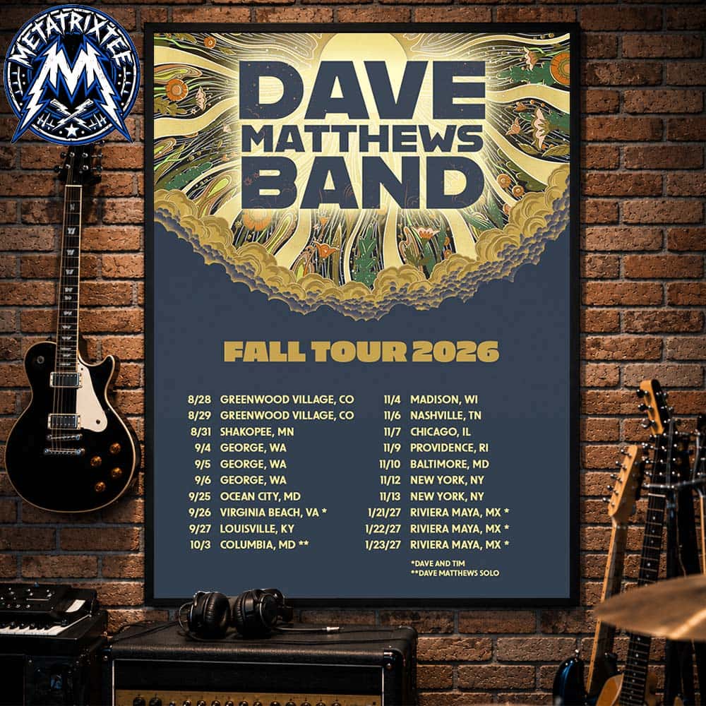 Dave Matthews Band concert tour poster 2026 & 2027